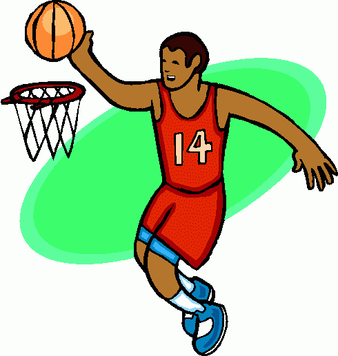Playing basketball clipart clipart image #300.