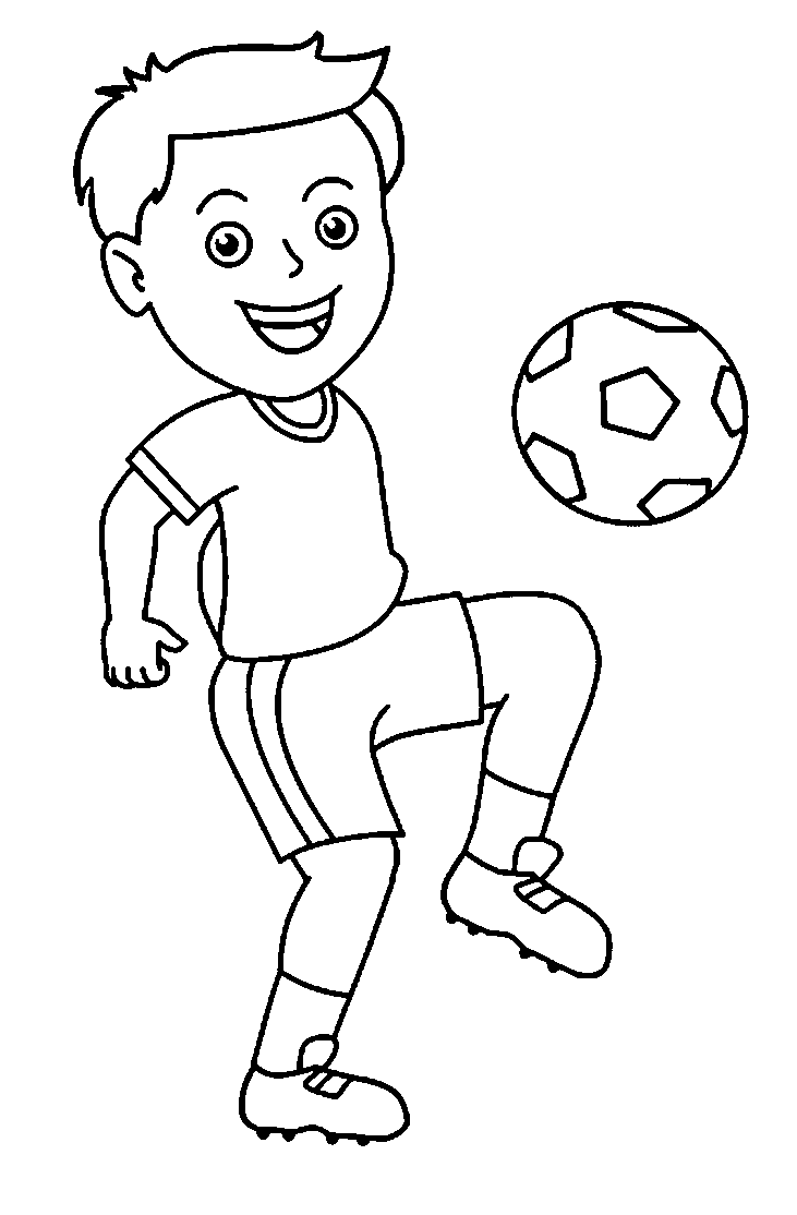 Kids Playing Soccer Clipart Black And White.