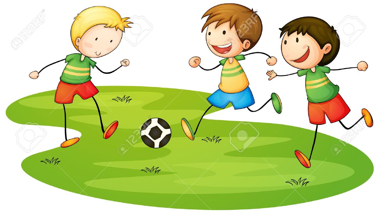 Children Playing Outside Clipart.