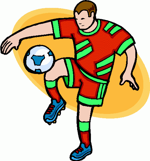 Playing Soccer Clipart.