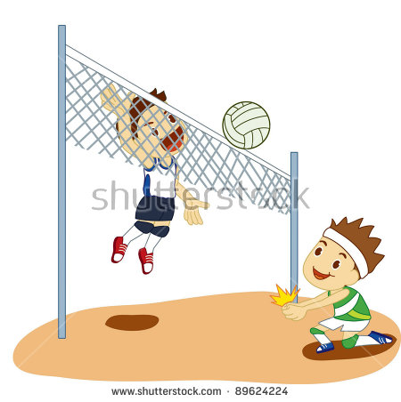 playing volleyball clipart - Clipground