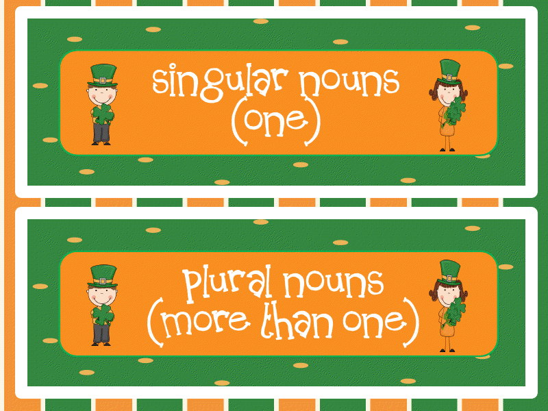 Singular and plural clipart.