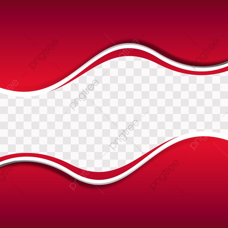 Red Wavy Shapes On Transparent Background, Red, Background.