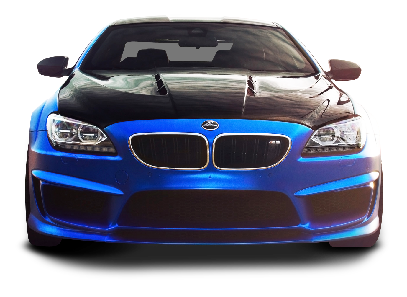 BMW M6 Blue Car PNG Image.