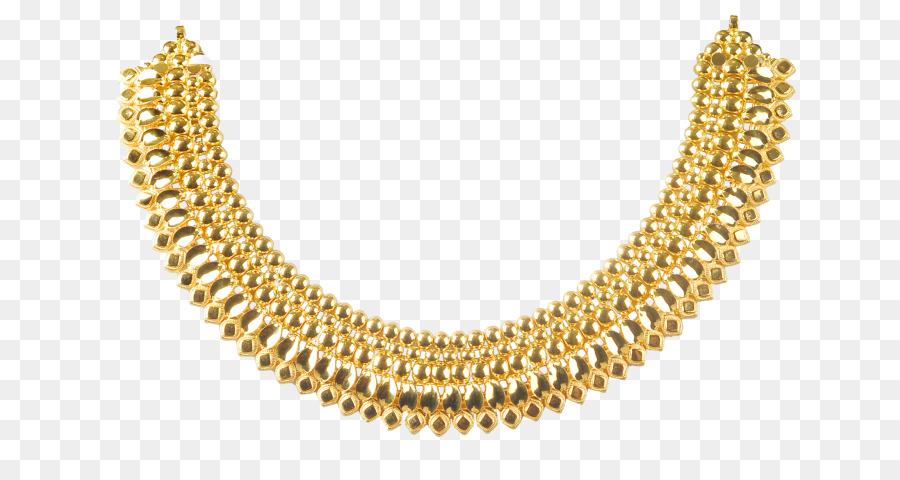Gold Necklace png download.