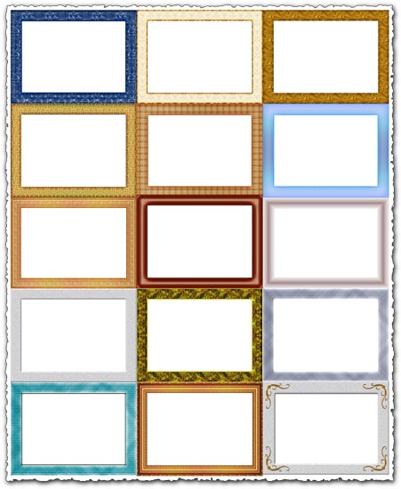 Png wooden frames collection.