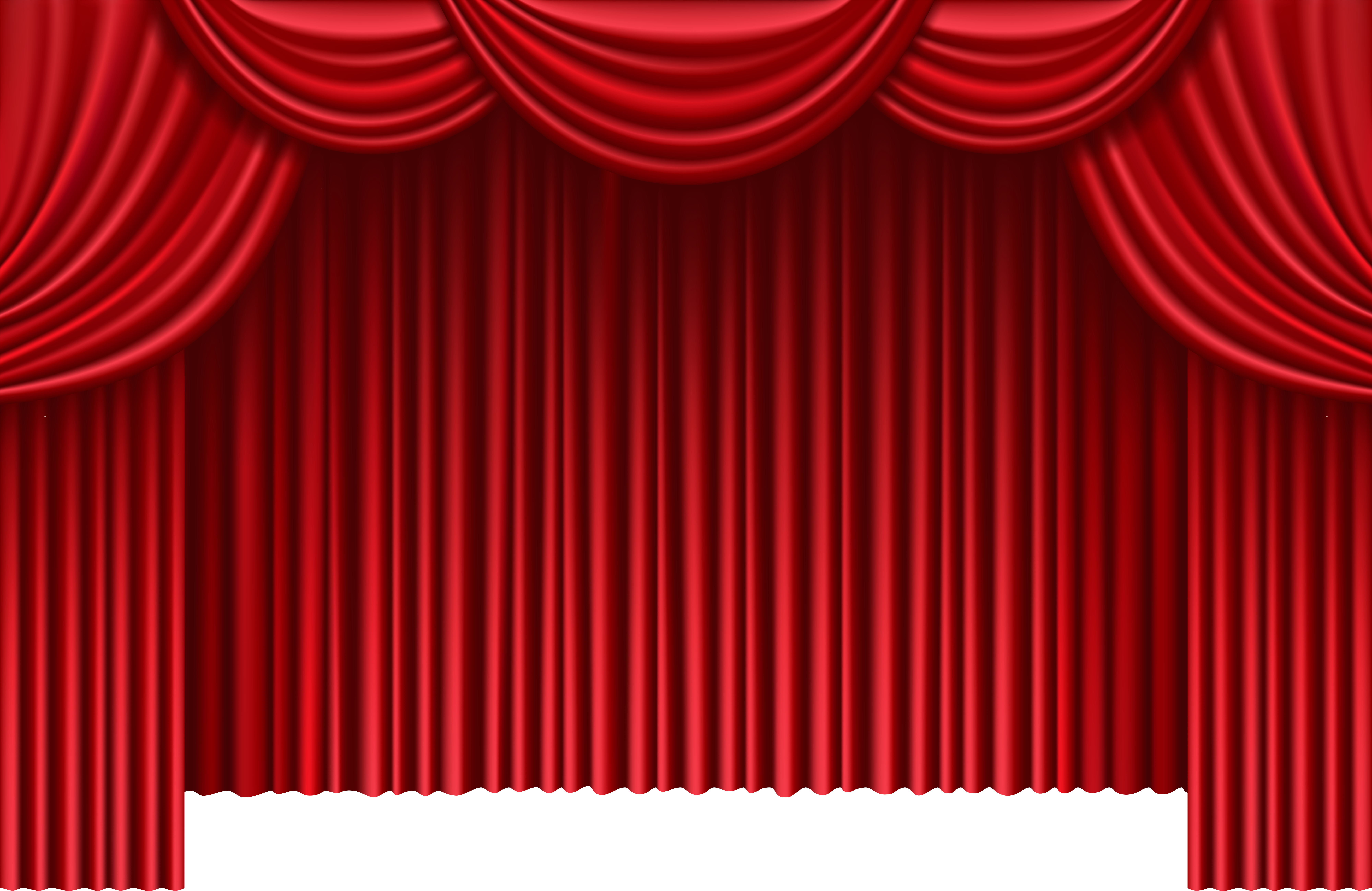 Red Theater Curtains PNG Clip Art.