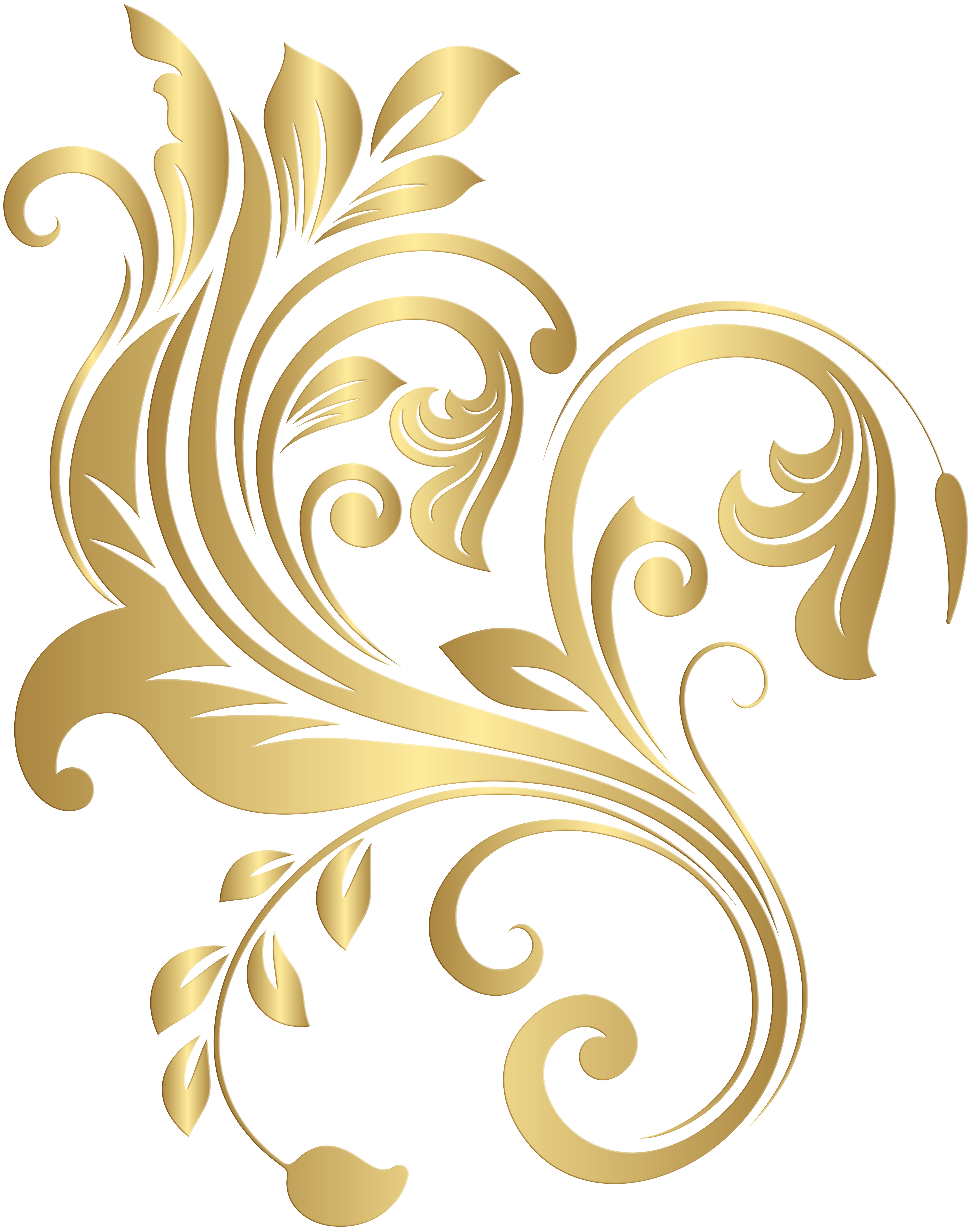 Gold Decorative Element PNG Clip Art Image.