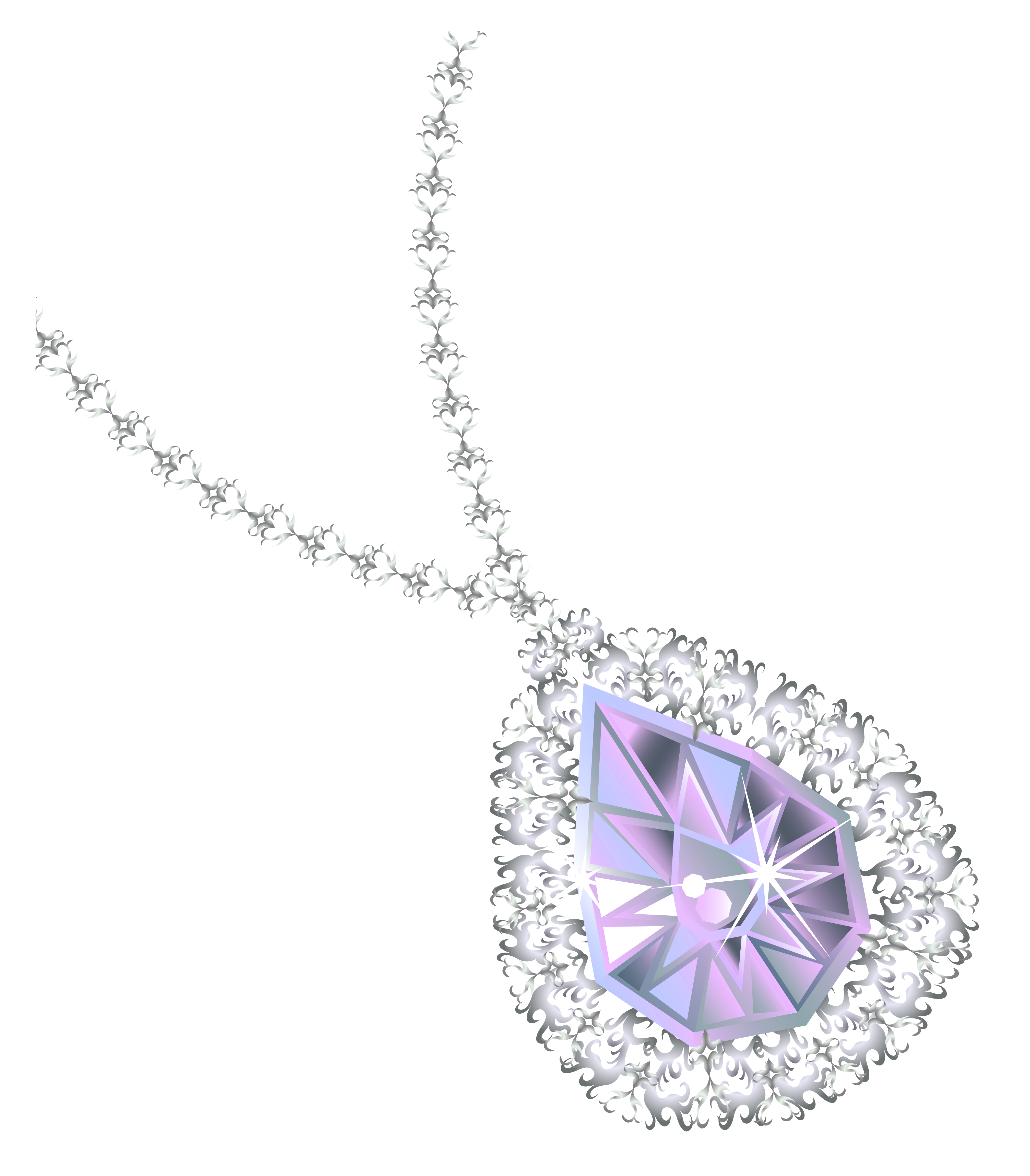 Diamond Necklace PNG Clipart Picture.