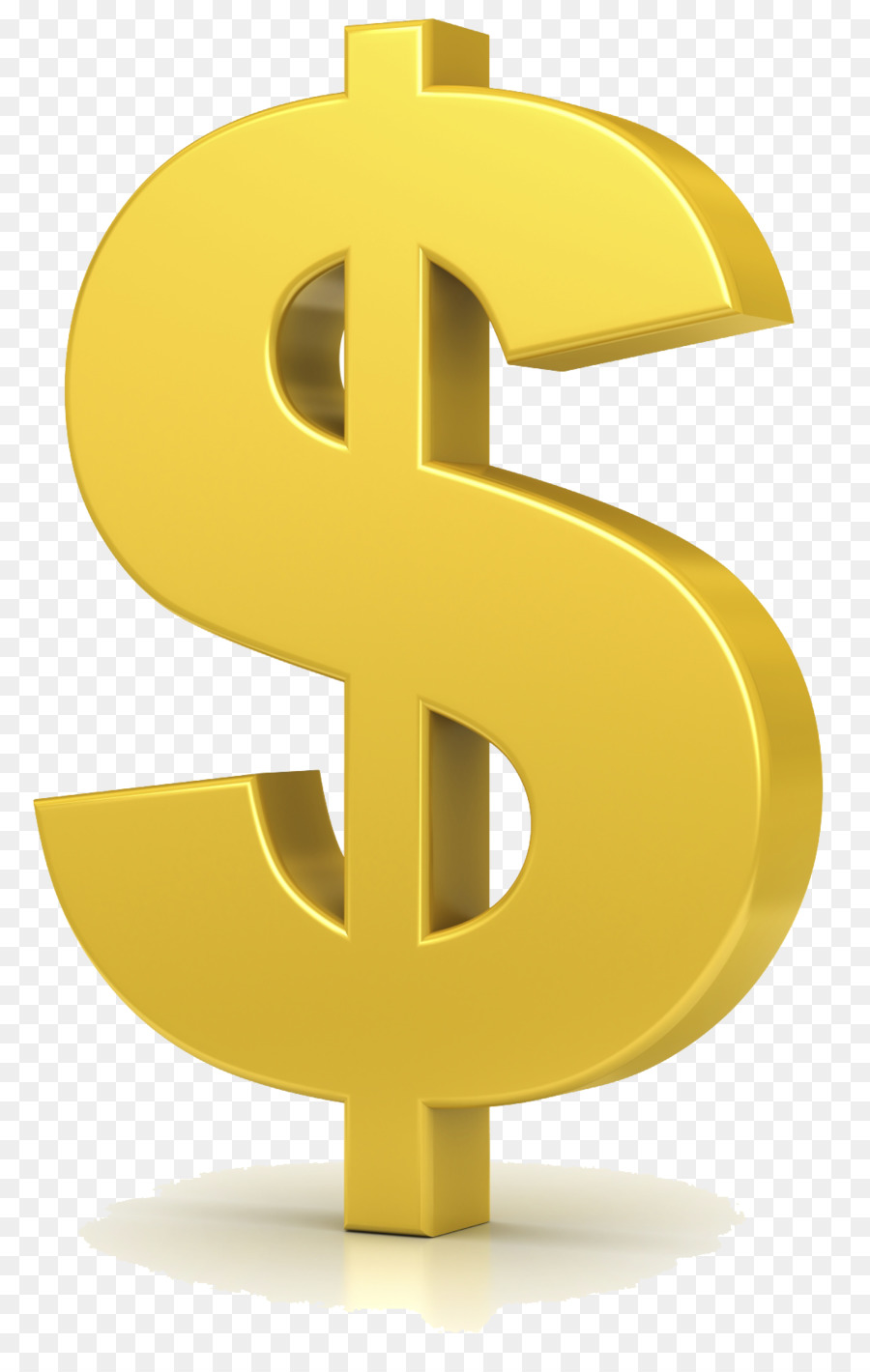 Gold Dollar Sign png download.