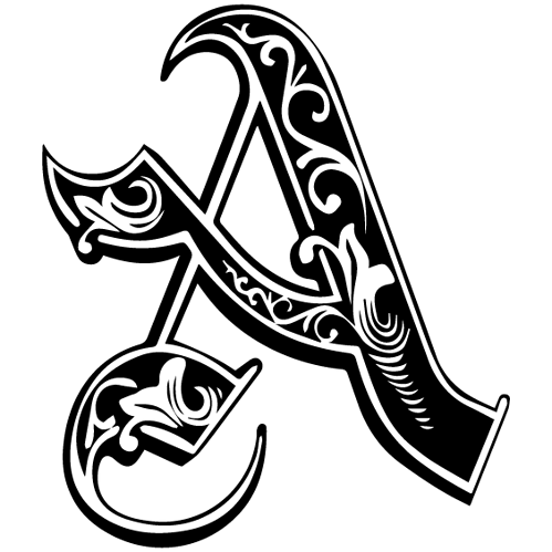 Monogram Alphabet Collection for Carving (PNG, DXF, AI.