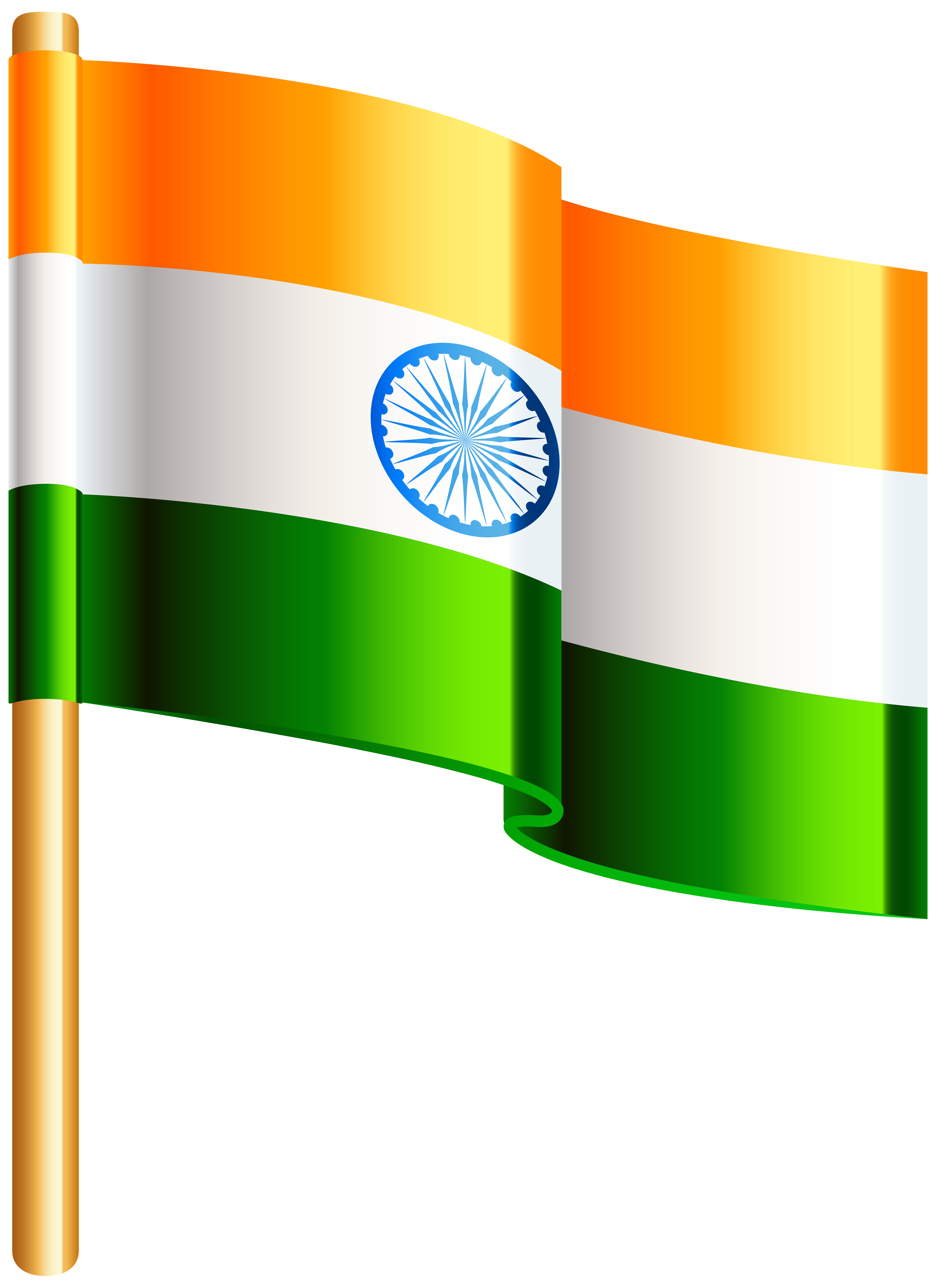 India Flag PNG Clip Art Image.