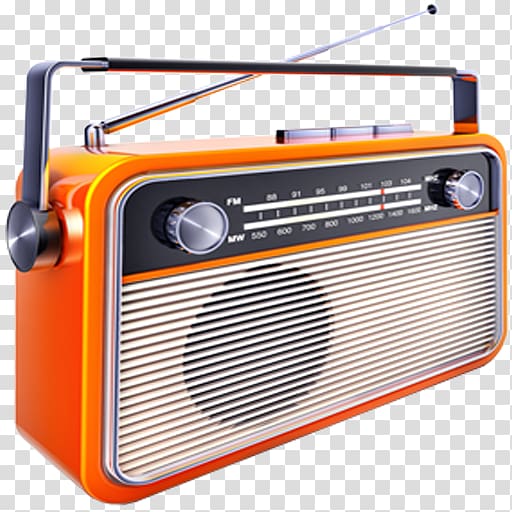Orange and black radio, Internet radio FM broadcasting Music.