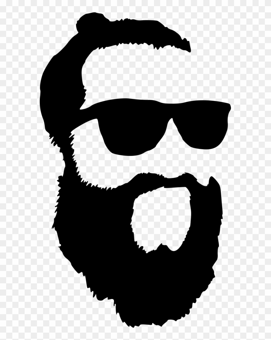 Hipster With Sunglasses Silhouette Png.