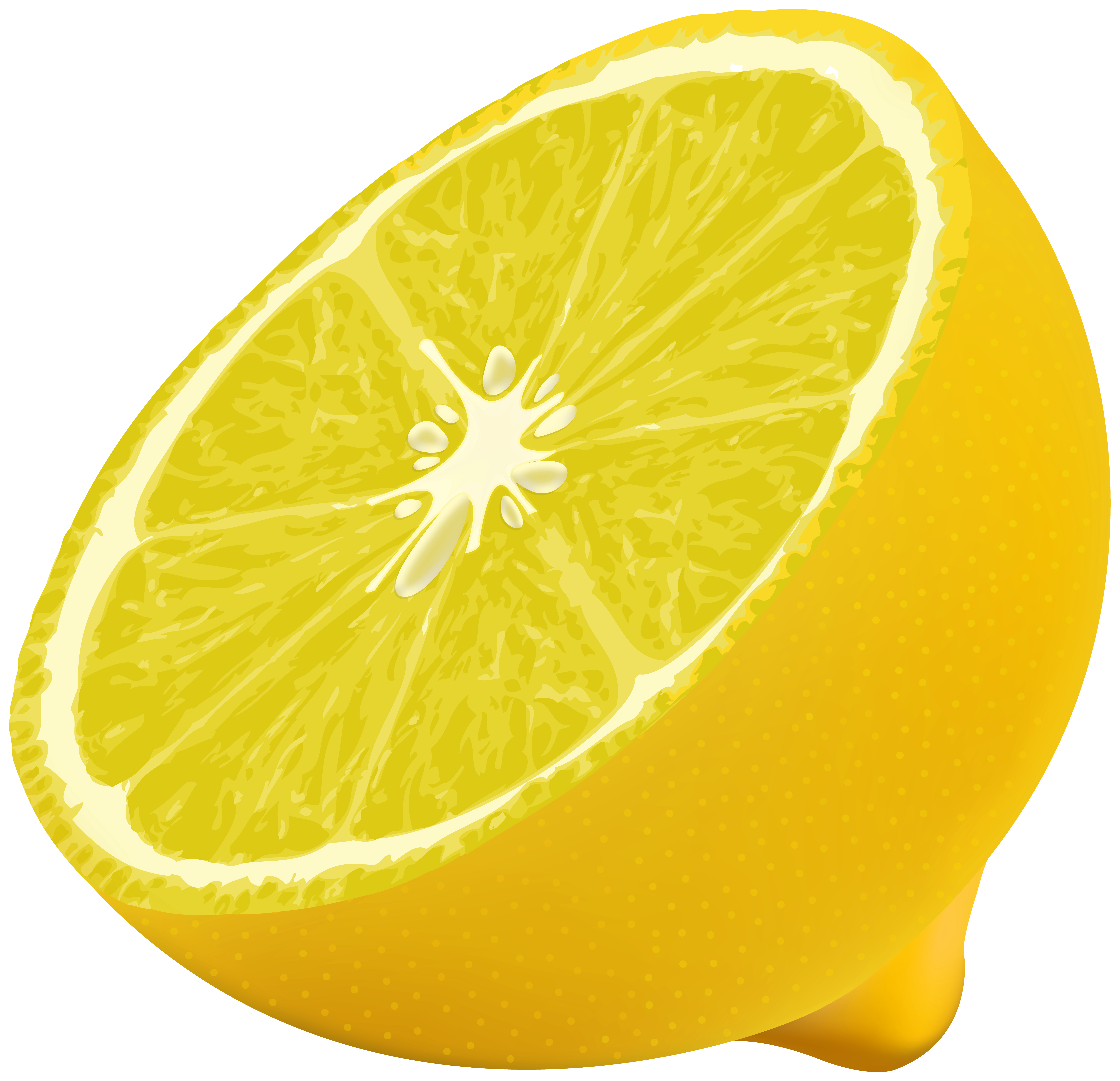 Half Lemon PNG Clipart Image.