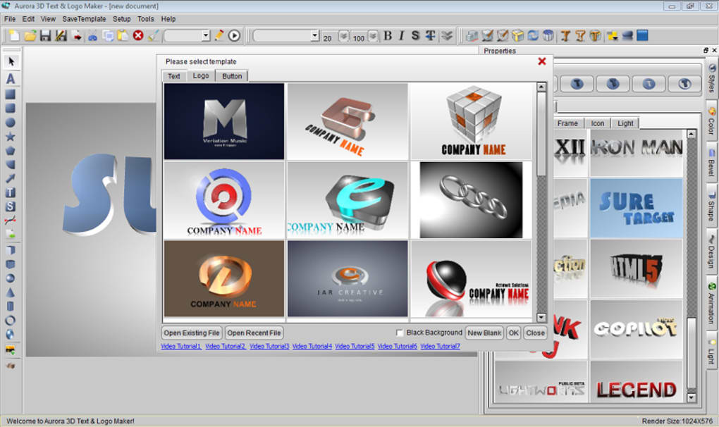 Aurora 3D Text & Logo Maker.