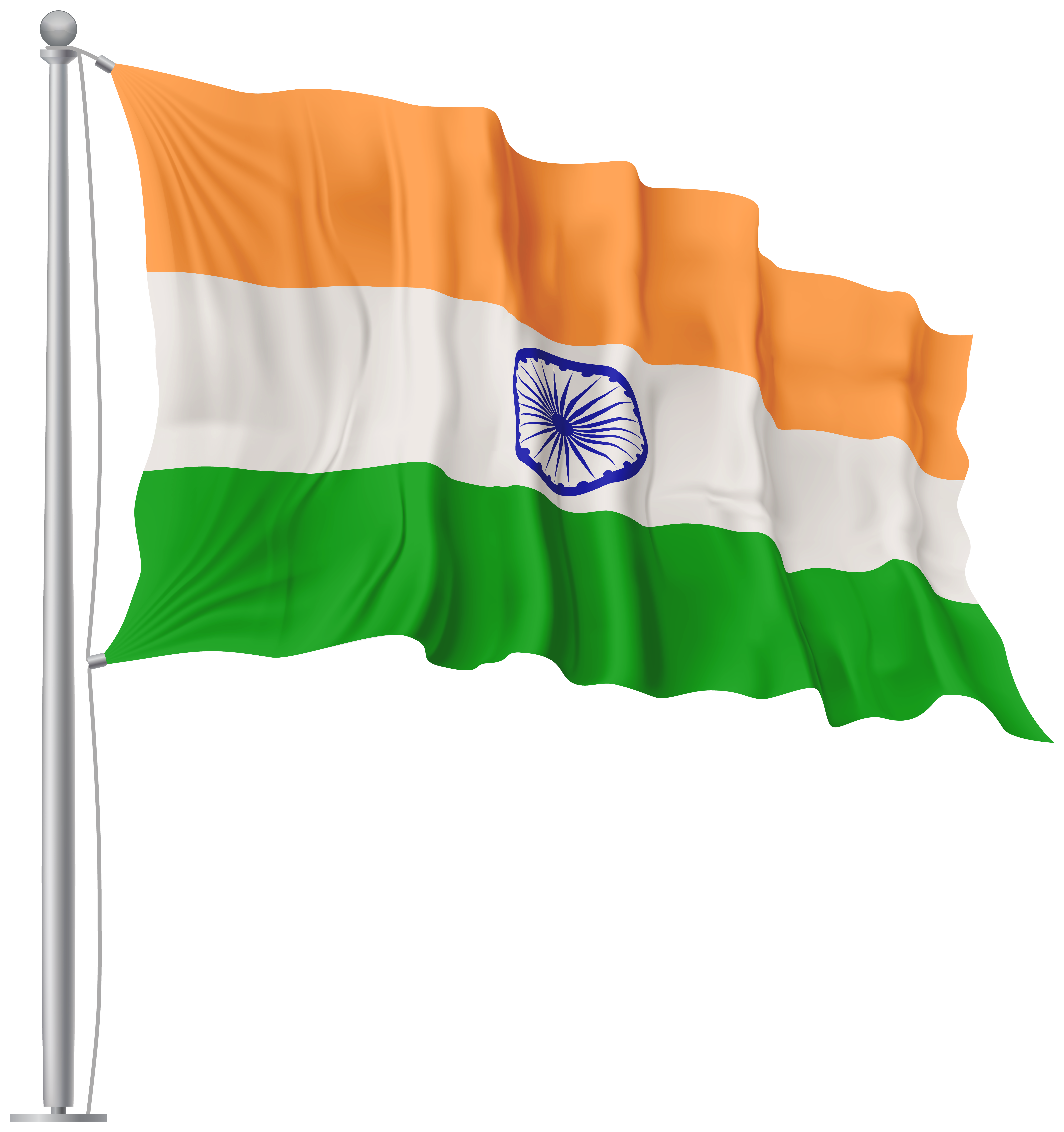 India Waving Flag PNG Image.