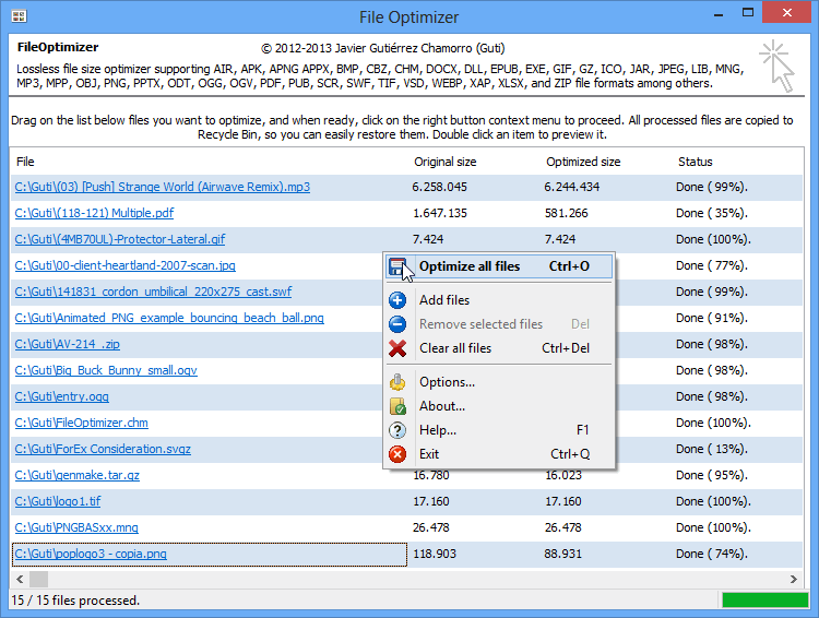 FileOptimizer.