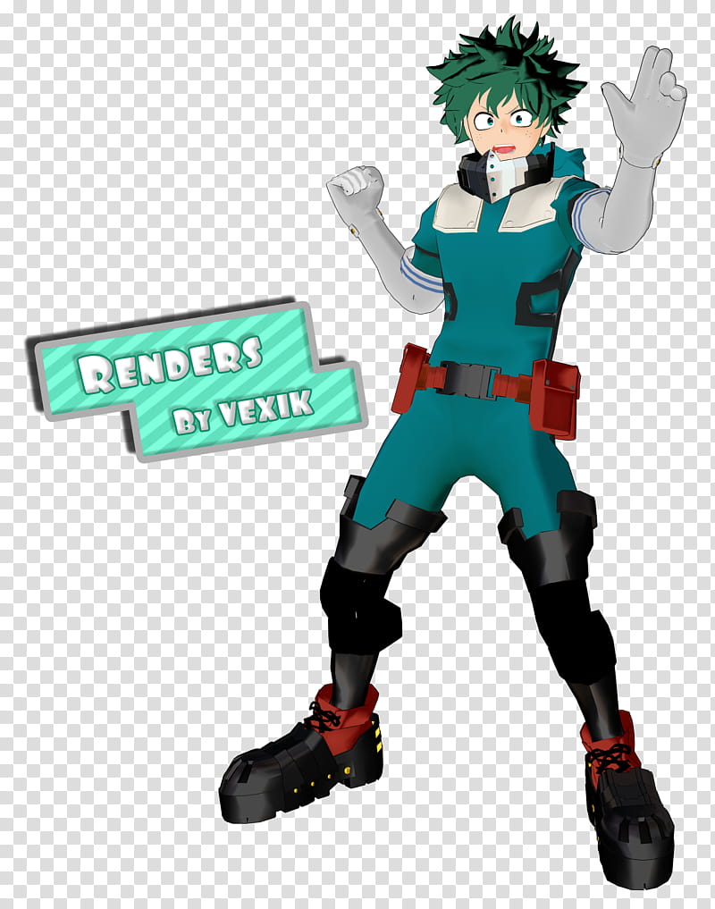 Izuku Midoriya Deku Gamma Suit Render transparent background.