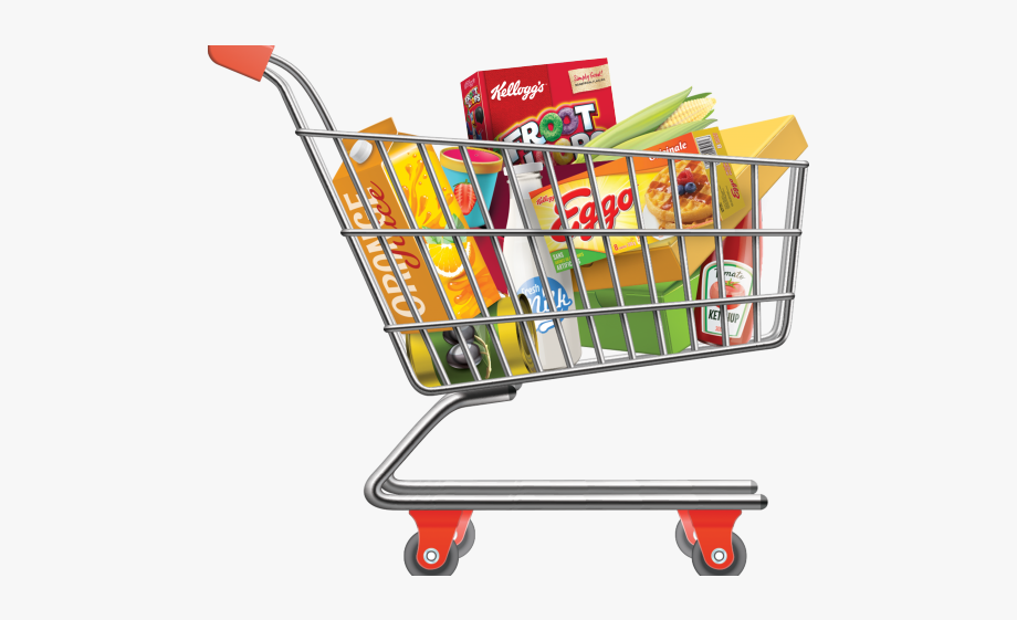 Cart Clipart Grocery Bag.