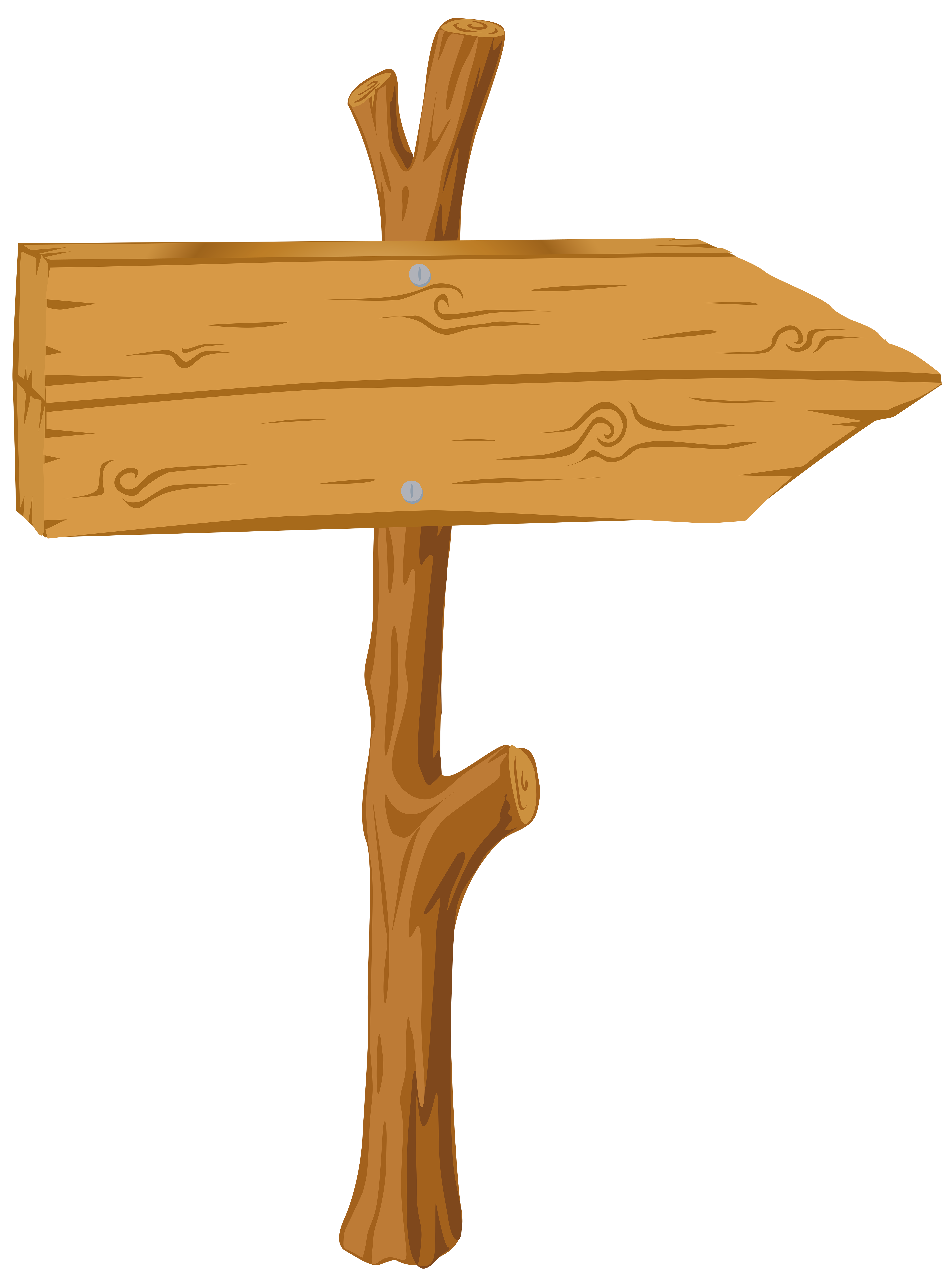Wooden Sign Transparent PNG Clip Art Image.