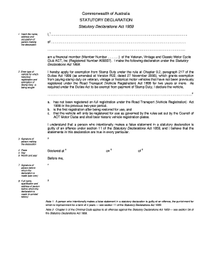 Printable statutory declaration act 1959 Templates to Submit.