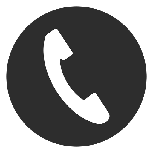 Telephone black and white icon.