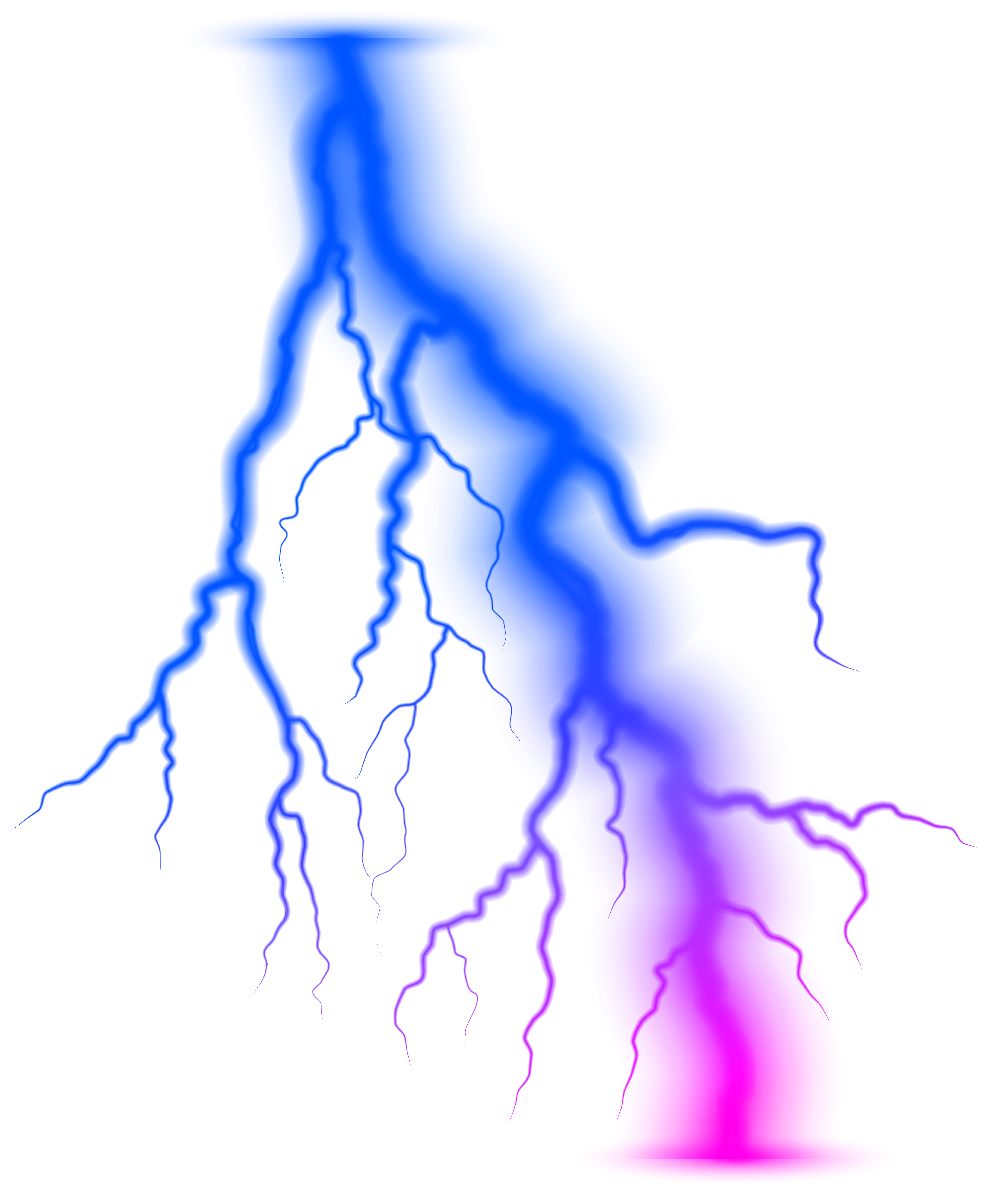 Colorful Lightning PNG Transparent Clip Art Image.