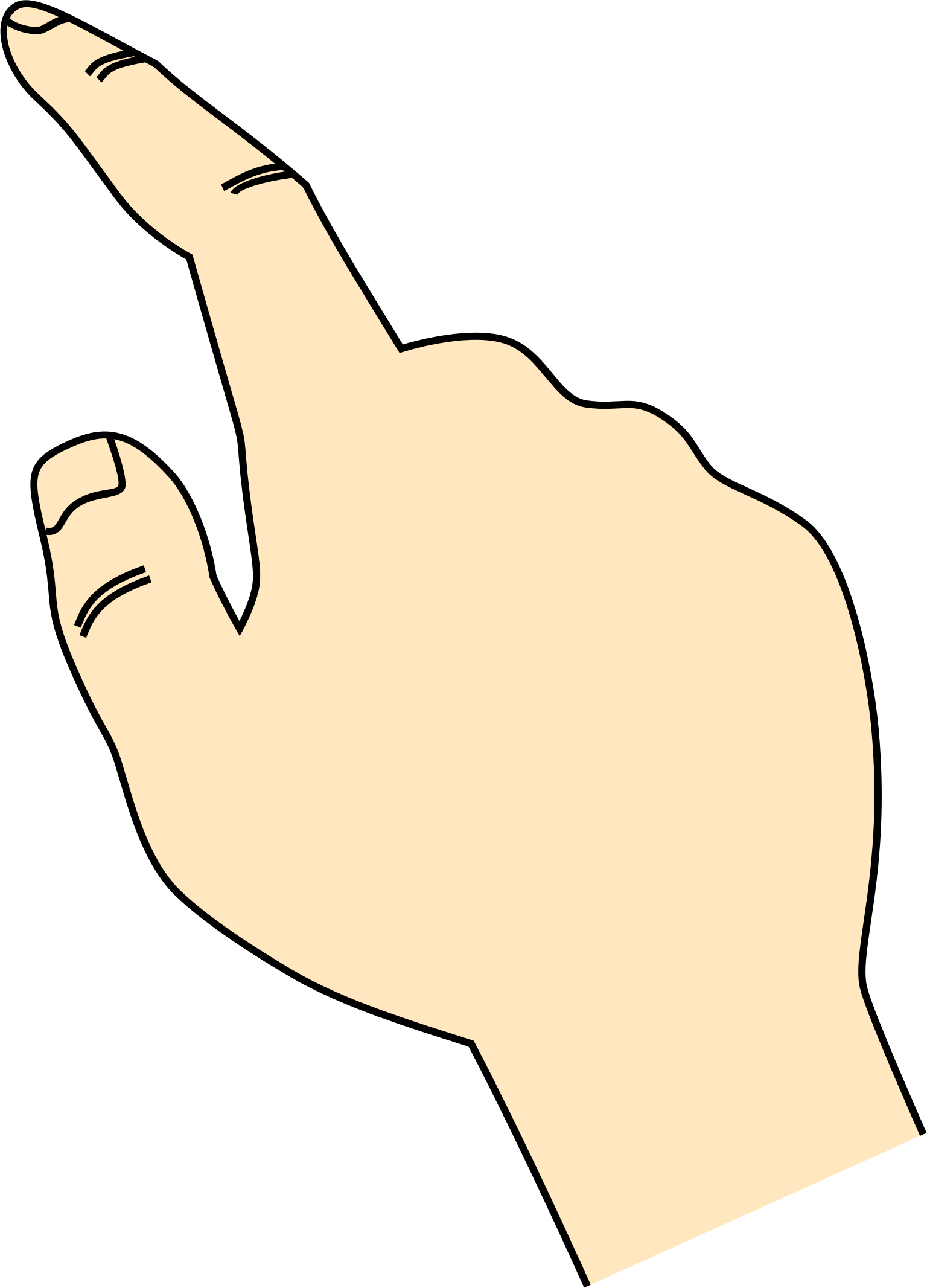 605 Pointing Finger free clipart.
