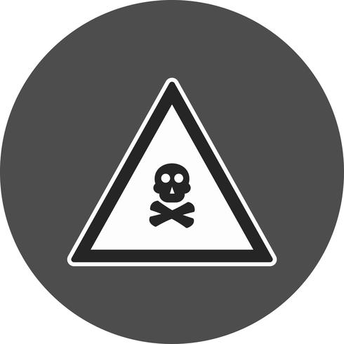 Vector Poison Gas Road Sign Icon.