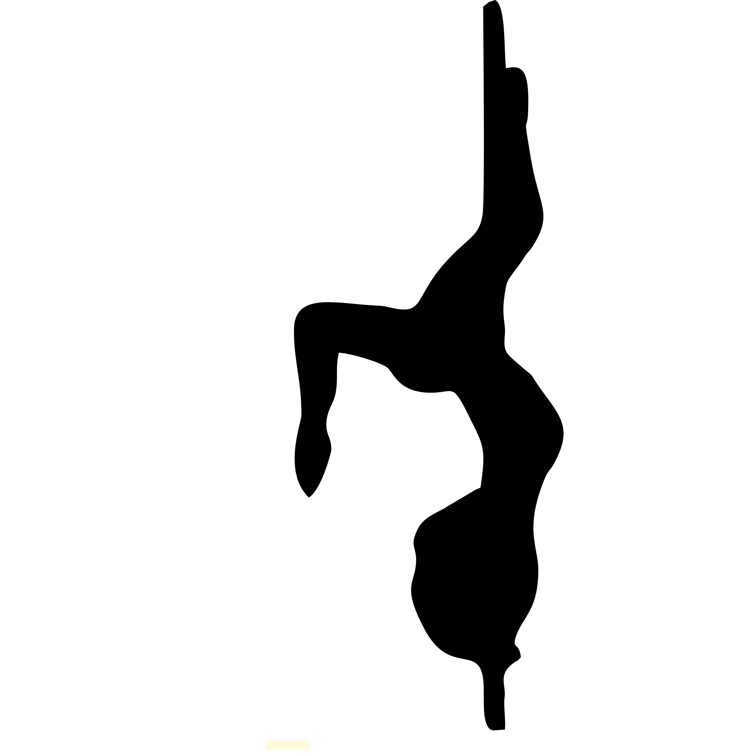 Pole Dancer Silhouette Clipart.