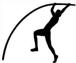 Track and field free track pole vault clipart.