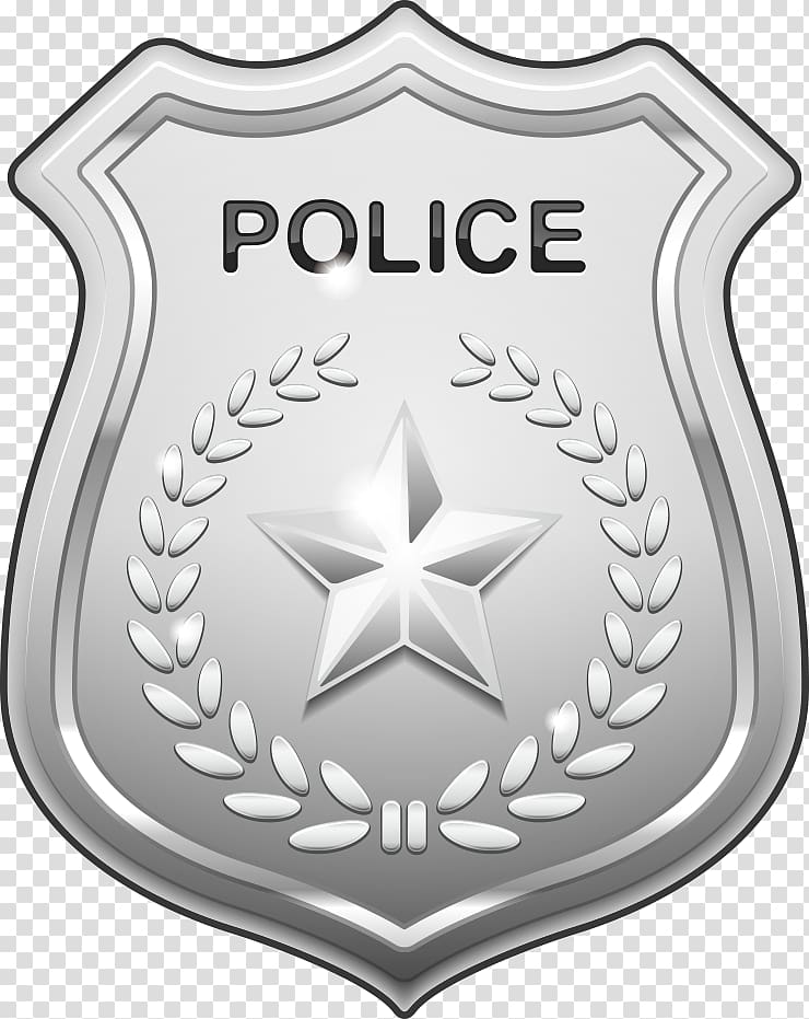 Police badge sticker, Police officer Badge , silver police.