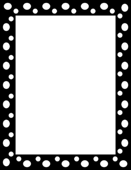 Polka Dot Page Frame Clip Art.