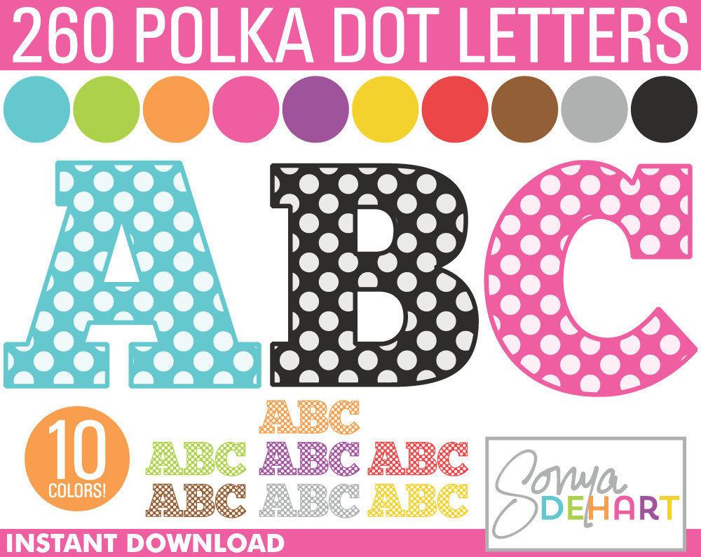 Polkadot Letter Clipart 20 Free Cliparts Download Images On 
