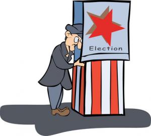 Voting booth clipart.