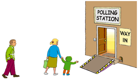 Showing post & media for Cartoon election booth clip art.