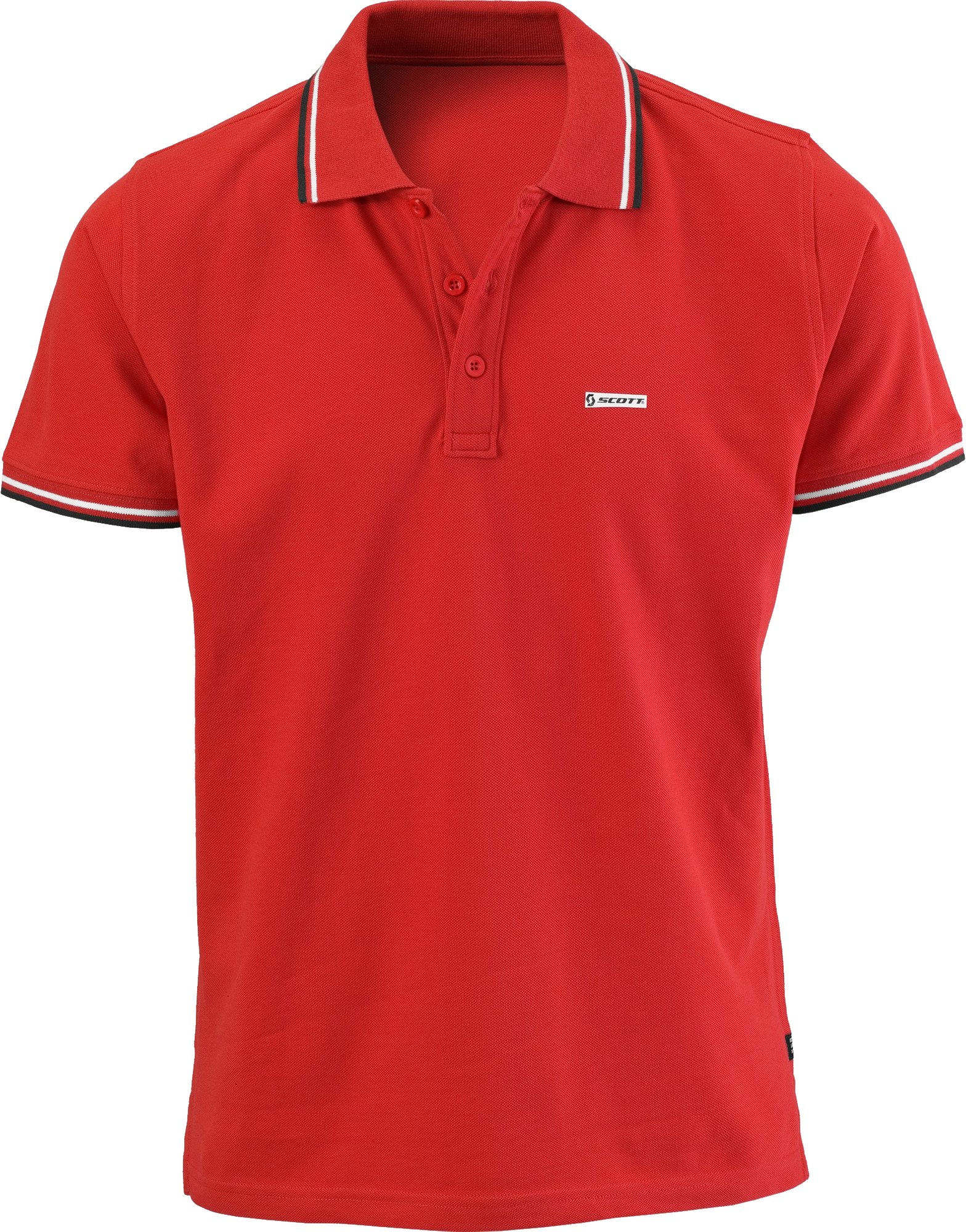 Red Men\'s Polo Shirt PNG Image.