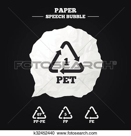 Clipart of PET, PP.
