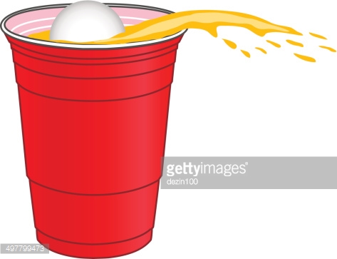 Beer pong cups clipart.