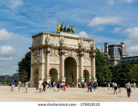 Triumphal Arch Arc De Triomphe Du Stock Photo 117321778.