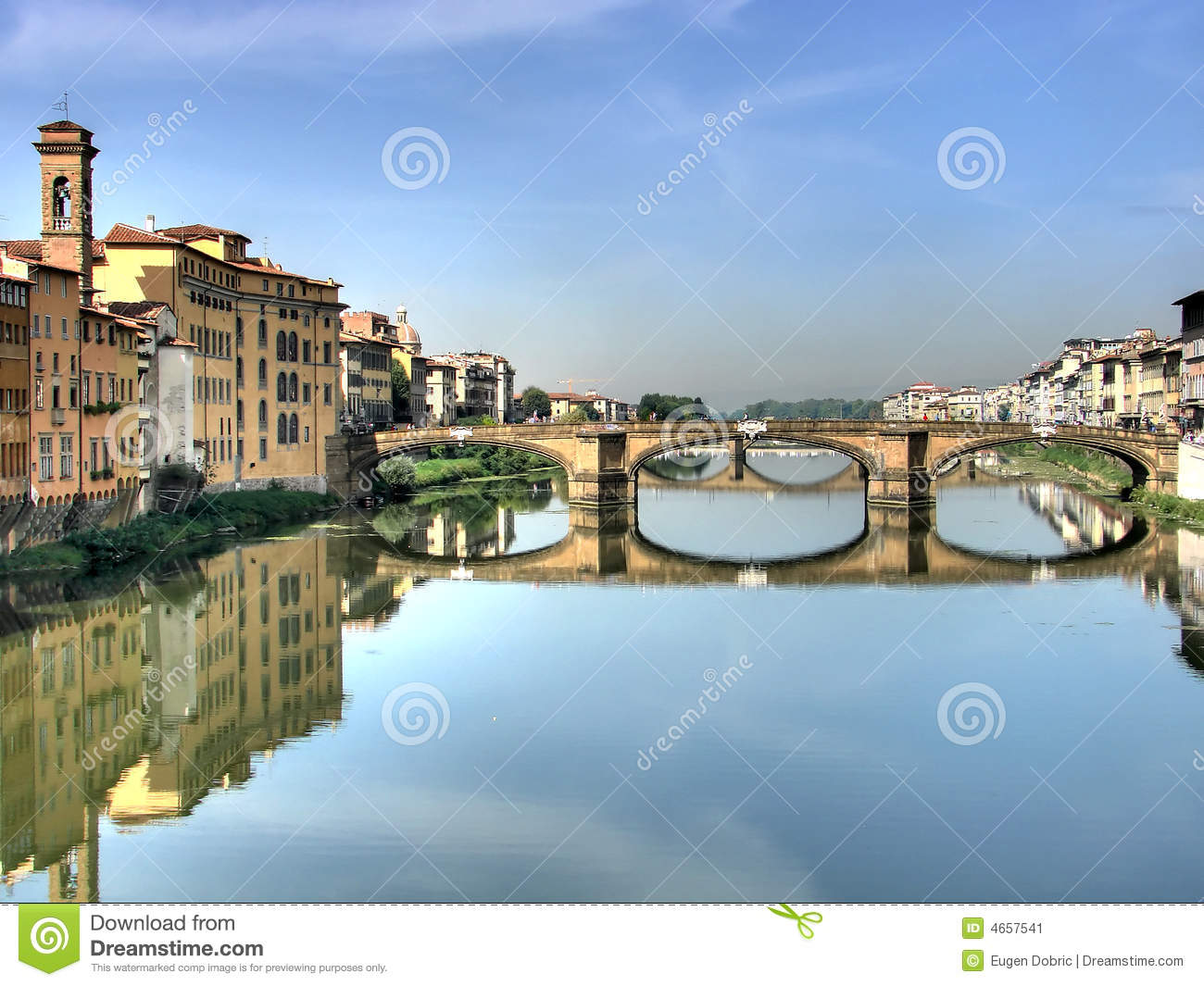 Ponte Santa Trinita Bridge Stock Image.