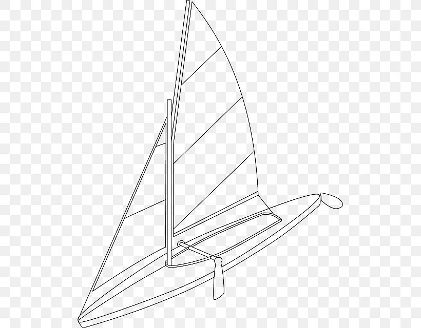 Sail Boat Pontoon Ship Clip Art, PNG, 517x640px, Sail, Black.