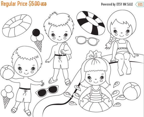 pool party clipart black and white 10 free Cliparts | Download images ...