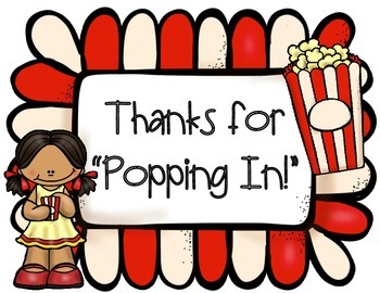 Thanks For Popping In Popcorn Labels Worksheets & Teaching.
