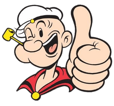 Popeye Thumb Up transparent PNG.