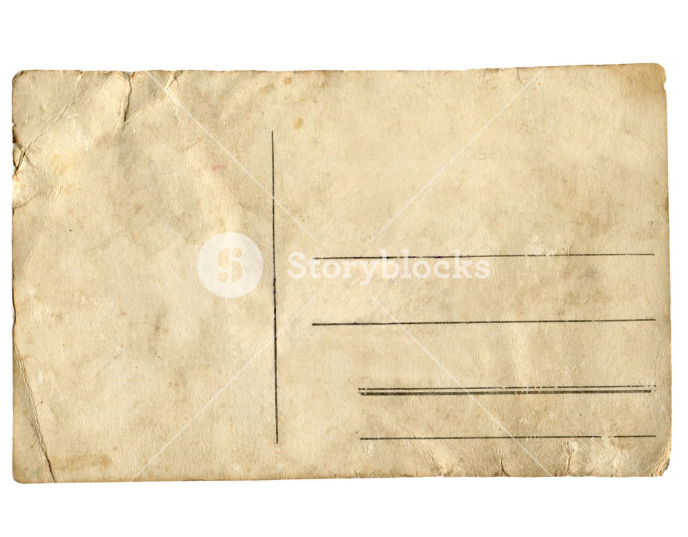 Blank postcard isolated over transparent background PNG.