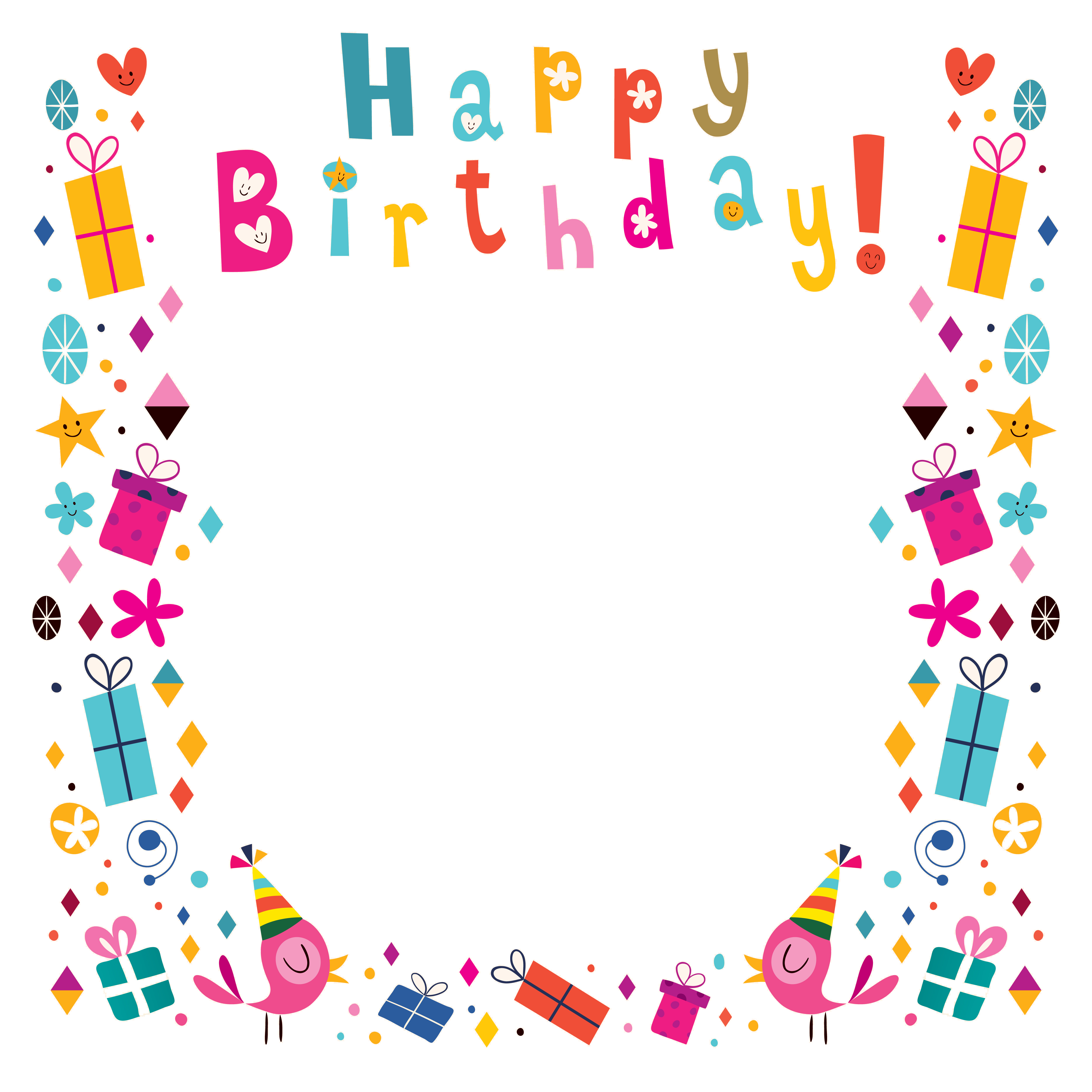 Birthday Greeting card Clip art.