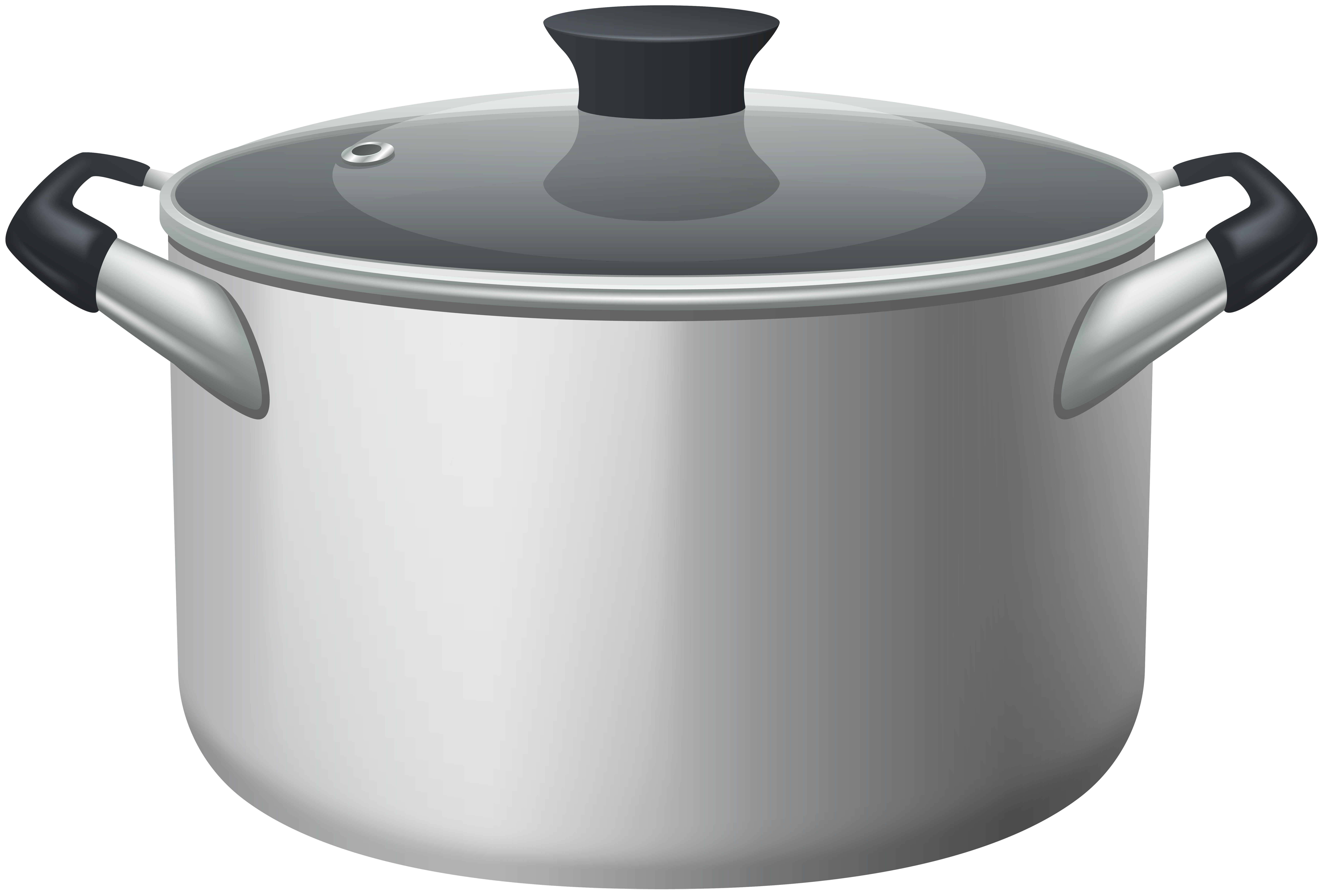 Stainless Steel Stock Pot With Glass Lid PNG Clipart.
