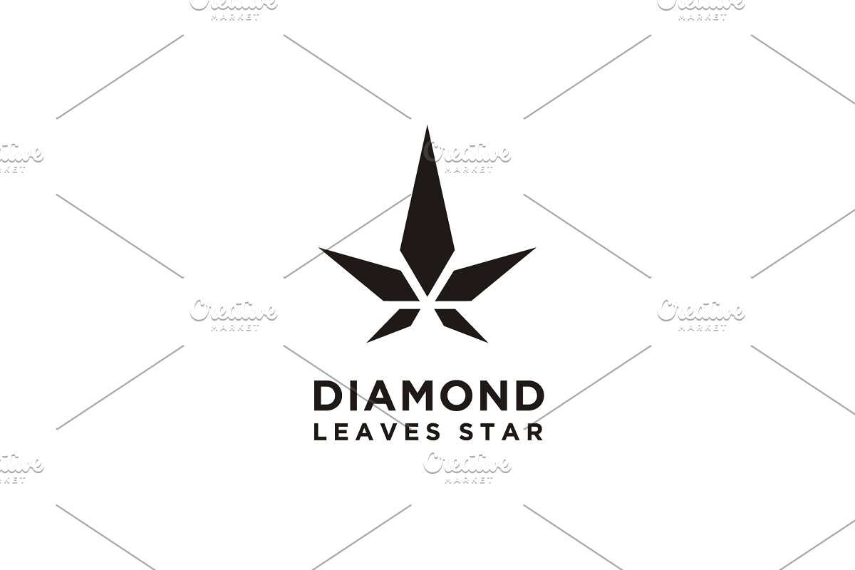 Diamond Star Cannabis Pot Leaf logo.